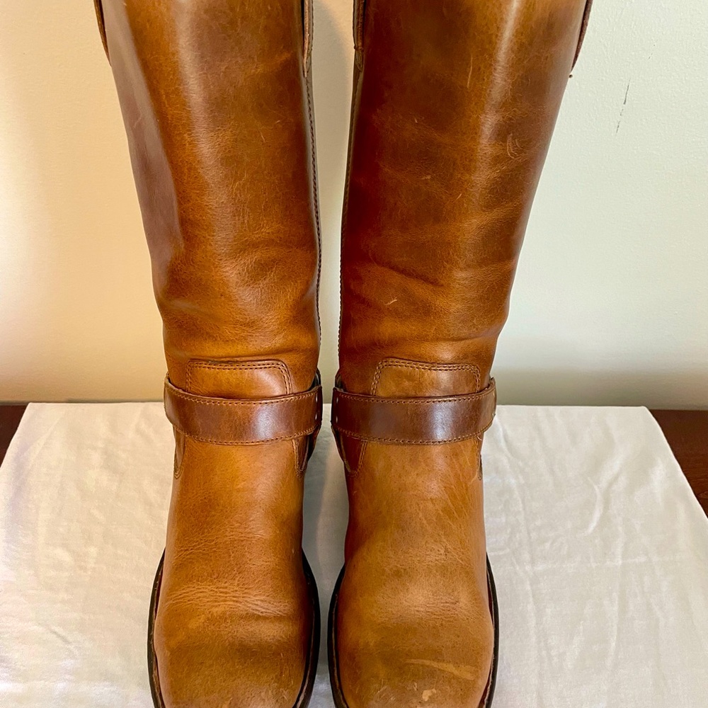 Born Miriam Harness Moto Leather Boots Size 10